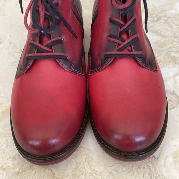 Remonte Double Laces Leather Ankle Boots - Picture 7 of 13